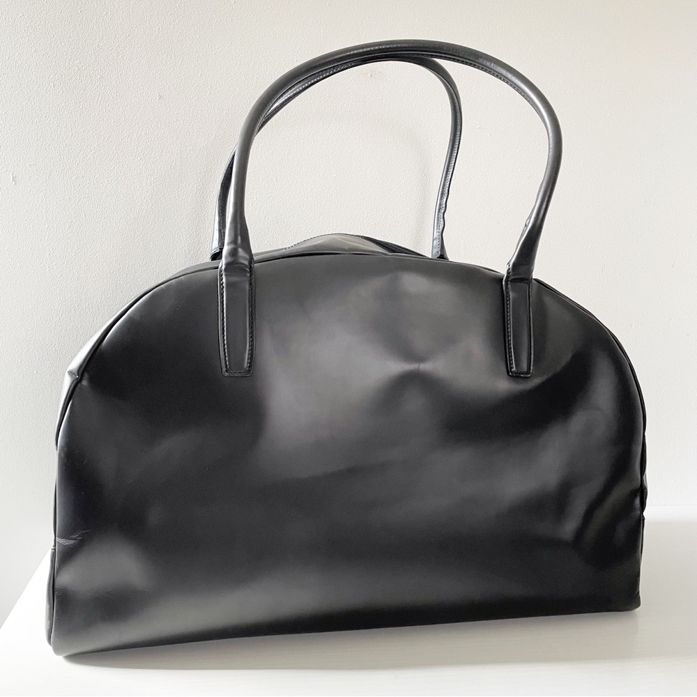 Gucci black leather XL vintage domed duffle travel bag unisex - Picture 2 of 10